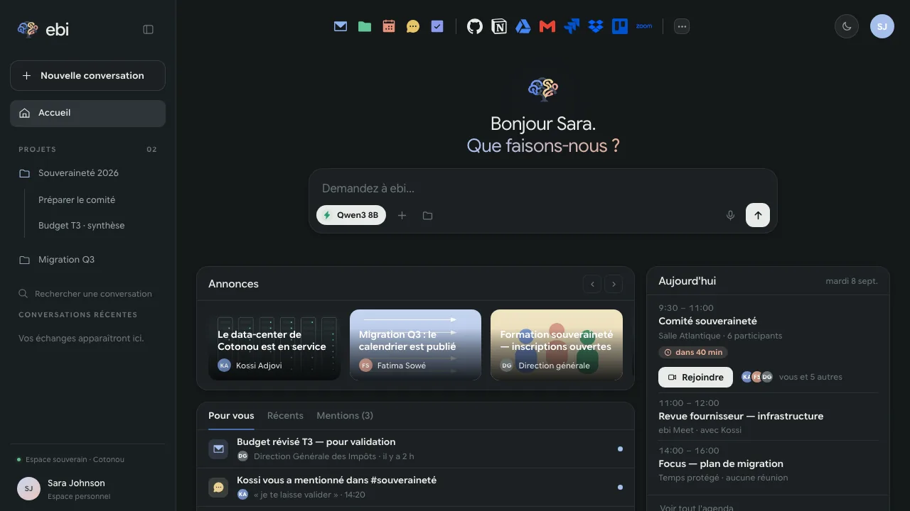 Aperçu du prototype ebi Accueil